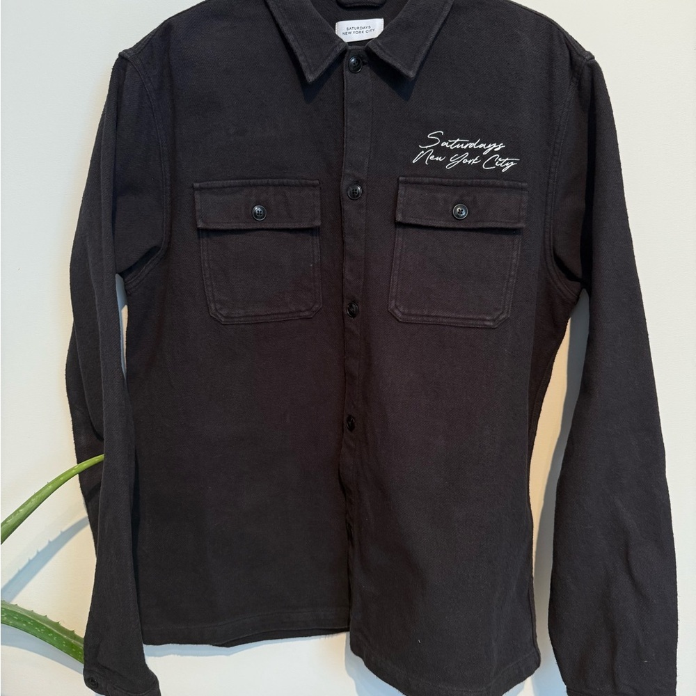 Saturdays New York City Black Long Sleeve Button-Down Shirt